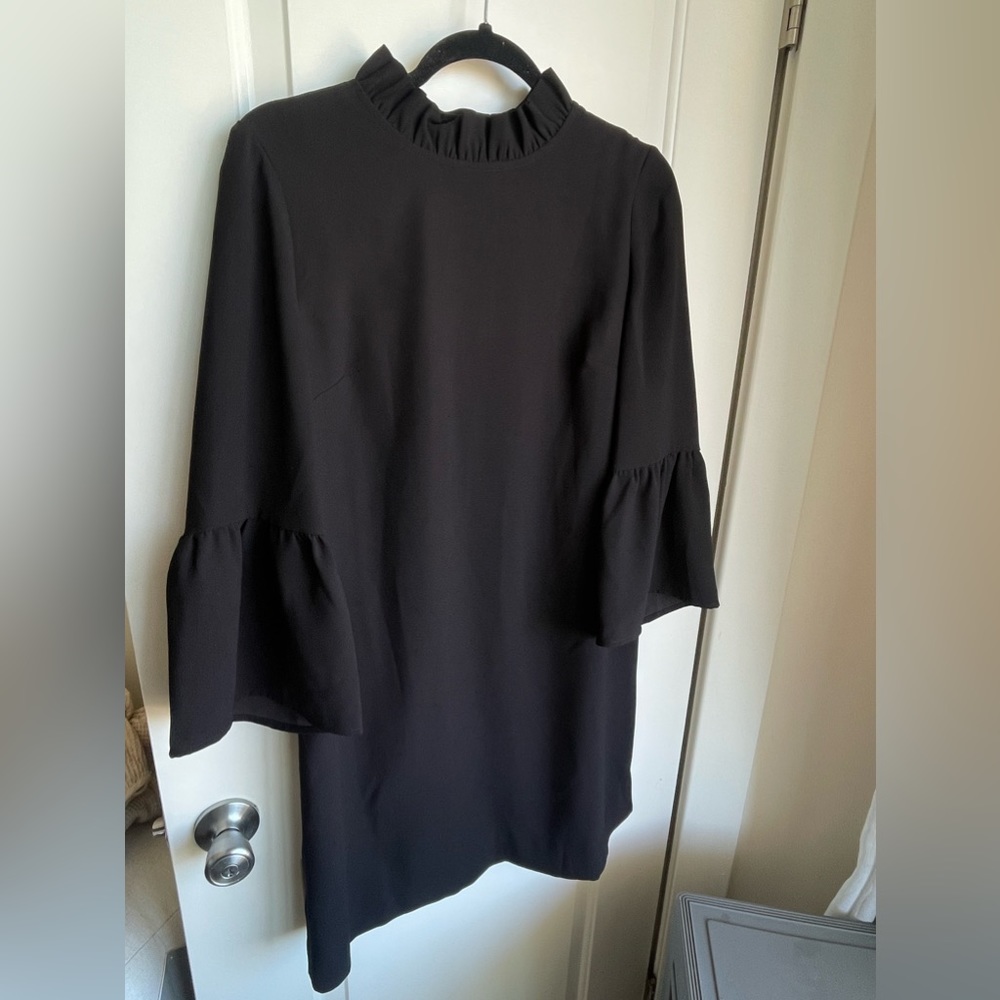 Classic Jcrew Black Dress with Bell Sleeves